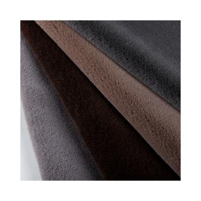 China 100% Polyester Front Material Plush Faux Fur Fabric for Coat Customized Design for sale