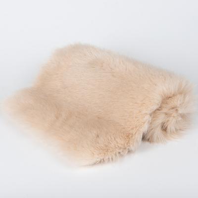 China Soft 100% Polyester Faux Rabbit Fur Fabric for Winter Ponchos and Ladies Pullovers for sale