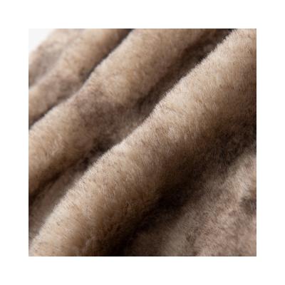 China Soft Comfortable 100% Polyester Home Textiles Fabric For Mattress Faux Rabbit Fur for sale