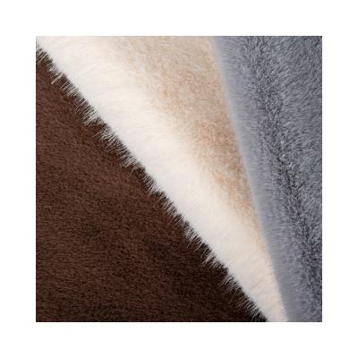 China Medium Weight 360gsm 100% Polyester Rabbit Fur Faux Fur Fabrics for Winter Garment for sale