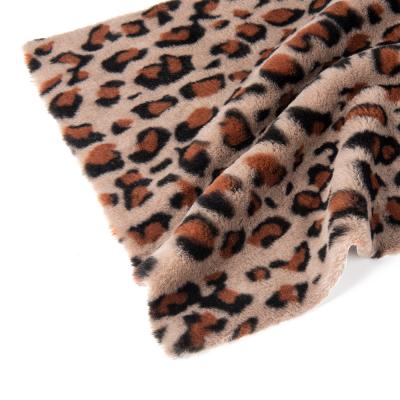 China 100% Polyester Super Soft Leopard Print Rabbit Fur Faux Fur Fabric for Fashionable Design for sale