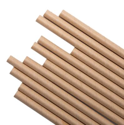 China Disposable Individual Tube 12mm Package Milk Tea 4 Layer Disposable Environmental Biodegradable Paper Straws for sale