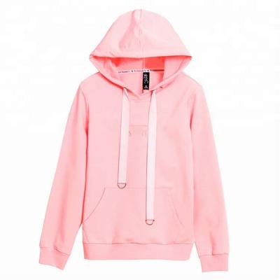 China Wholesale custom anti-pilling pullover plain pink reverse weave hoodie for sale