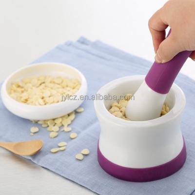 China China Sustainable Manufacturer Custom Unique Ceramic Mortar With Non-Slip Pestle for sale