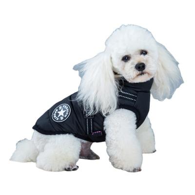 China 2021 Winter Dog Clothes Viable Chest And Back A Cotton Vest Pet Padded Thickened Two Leg Padded Pet Clothes for sale