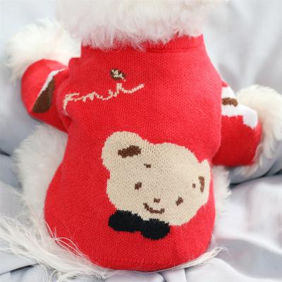 China Viable Christmas Holiday Warm Pet Clothes Colorful Bravecto Pet Sweater Dog Sweaters for sale