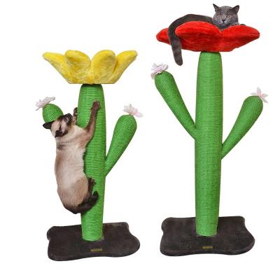 China Green Color Cat Scratcher Pet Bed Cat Scratcher Supply Wholesale Viable Tree Supply Pet Tree Model Tree Accesory Nature for sale