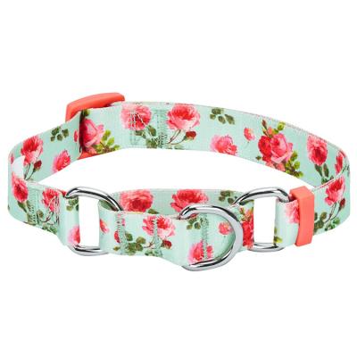 China Custom Hot Selling Personalized Logo Martingale Dog Collar Print Model Forming Adjustable Collars For Dogs for sale