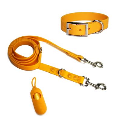 China Wholesale Designer Safety PVC Dog Collar & Leash DETACHED Set with Dispenser for Small Medium Large Training Daily Outdoor Walking Dogs for sale