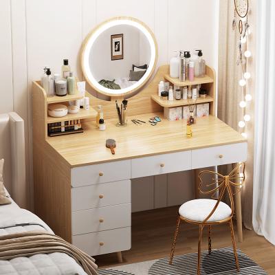 China New Design Home Makeup Vanity Round Mirror Storage Led Dresser Fashion Chest Dresser For Bed Room for sale