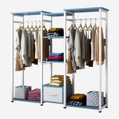 China Easy assemble tall modern wood furniture vertical wardrobe. Wardrobe with lockers and dividers for sale