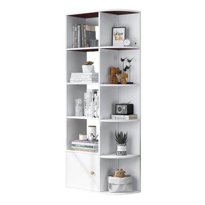 China Wooden Shelves Bookcase (Other) Small Living Room Bedroom Bay Window Multi Functional Adjustable Cabinet for sale