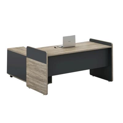 China Adjustable Modern Luxury Wooden Black Classic L Shaped Executive Desk for sale