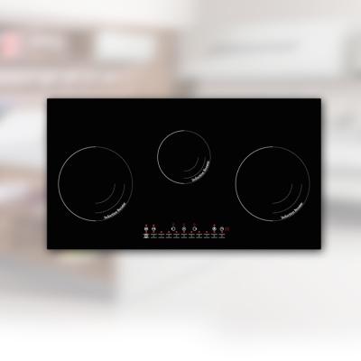 China 24 Inch Outdoor Kitchen Appliances 7.0kw 240V 3 Head Induction Cooker Built In Electric for sale