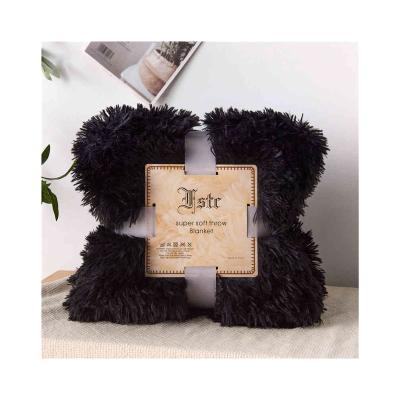 China PORTABLE Chinese European Supplier Throw Luxury Faux Fur Blanket for sale