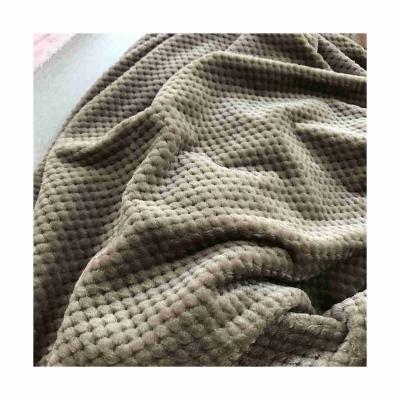 China Factory Direct Portable Custom Low Price Nondisposable Lattice Coral Home Travel Flannel Fleece Blanket for sale