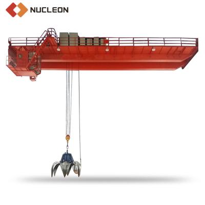 China Double Bridge Crane Heavy Duty Beam Hook And Bucket EOT Crane 5ton 10ton 16ton for sale