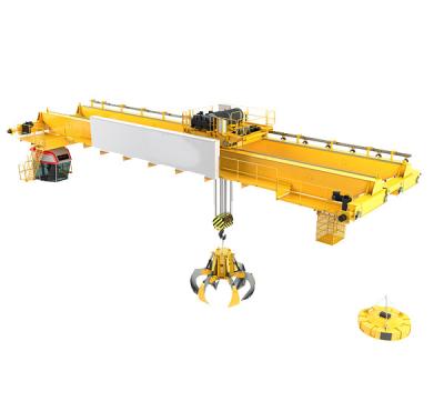 China Double Deck Crane Nucleon High Duty QP Model Beam Bucket And Magnet EOT Crane for sale