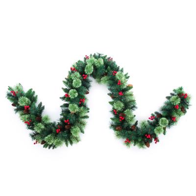 China Christamas USA Free Shipping to USA 1-4day Premium Artificial Green Needle PVC&Pine Mixed Christmas Garland for sale