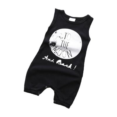 China 2021 Factory New Spandex/Cotton Black Baby Boy Romper Clothes Gray Infant Jumpsuit Rompers for sale