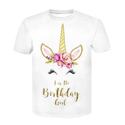 China Anti Shrink Kids T Shirts With Me Am A Birthday Girl Print Kids Tee Shirts Custom Shirt Kids Mask Kids T Shirts for sale