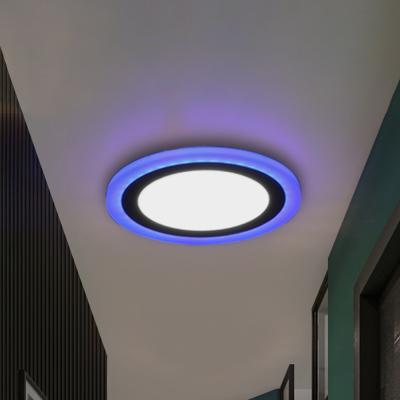 China Dimmable Dingdian LED TAC85-265V 12+4w Ultra Thin Loop Round/Square Dual Color LED Panel Light Dimmable Ceiling For Indoor Bedroom for sale