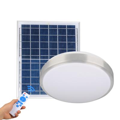 China Light 3 Colors/Dingdian LED 3 Color Dimmable Remote Control Solar Powered LED Ceiling Lights 3 Light With Solar Panel for sale