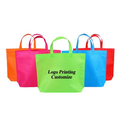 China Eco-friendly reusable cheap 100% pp nonwovens carry custom logo ultrasonic promotional nonwoven bag supermarket shopping bag for sale