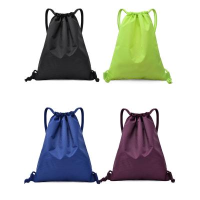 China Reusable Waterproof 420D Polyester Nylon Drawstring Bag/Wholesale Custom Drawstring Backpack/Promotional Kids Drawstring Bag for sale