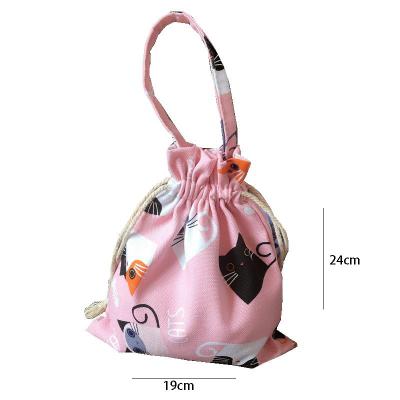 China 100% Eco-friendly Cotton Canvas Double String Handbag Dust Copy Recycled Drawstring Bags With Handle for sale