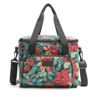 China New Fashion Oxford Cloth Double Deck Waterproof Portable Multicolor Adult Lunch Bag Thermal Picnic Cooler Bag for sale