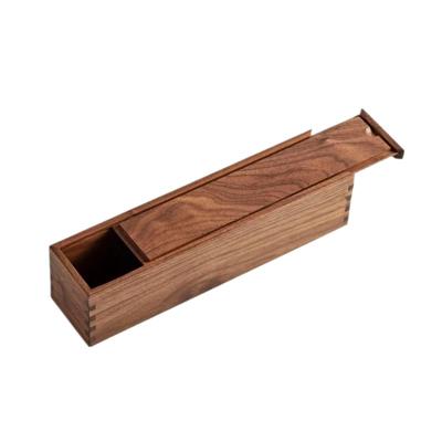 China OEM Recyclable Custom Solid Walnut Collins Luxury High Quality Wooden Storage Box for sale