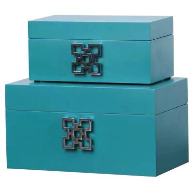 China Matt Lacquer Finish Eco-Friendly Custom Wooden Jewelry Set Box Luxury Treasure Box With R Hinges Wholesale for sale