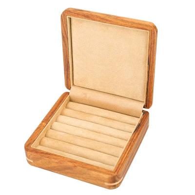 China 2018 New Wholesale Custom Wooden Ring Box Luxury Jewelry Gift Box Eco-friendly for sale