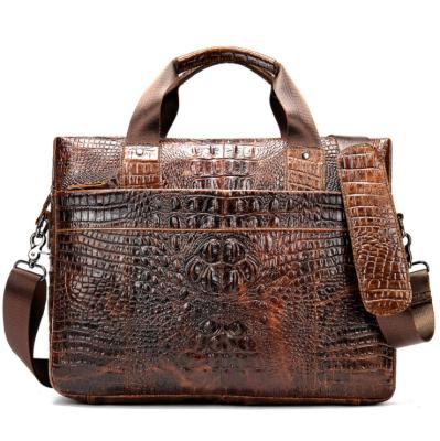 China Male Men's Crocodile Leather Bag Male Business Travel Bag Crocodile Leather Bag Genuine Pattern Handbag Briefcase Office Travel Business Bags for sale