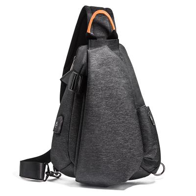 China Oxford Factory Fashion Shoulder Bag Mens Badminton Sport Waterproof Single Chest Bag USB Charging Messenger Bag for sale