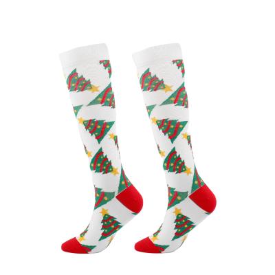 China Wholesale Fancy Sporty Native Christmas Compression Socks Needle Design Viable Medical Nurse For Women for sale