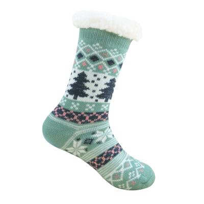 China Wholesale Home Sporty Christmas Fuzzy Fleece Lined Socks Warm Comfortable Soft Winter Socks In Stock for sale