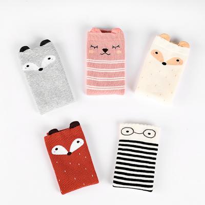 China QUICK DRY Cotton Wooled Stripes Booties Winter Kids Knee Stockings Animals Cartoon Leg Warmers for sale