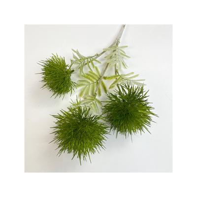 China Attractive Design 3 Thorn Ball Wedding Three Headed Headed Silkflower Thorn Ball for sale