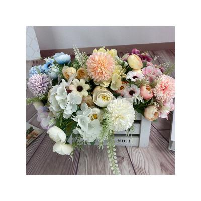 China Silkflower Various Styles Artificial Rose Flower Small Flower Combination Silk Flowers for sale