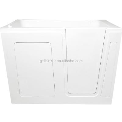 China Soaking& Big Big Small Mini Bathroom 55 52 48 Inch Square Plastic Massage Corner Resting Bath Tub Indoor Hot Shower Combo For Display for sale