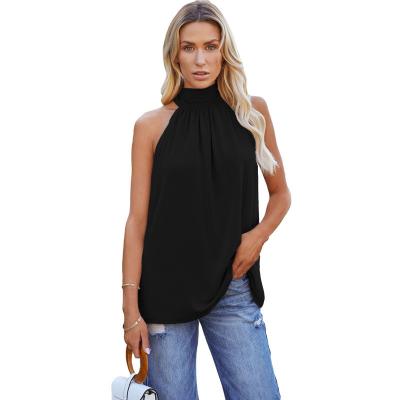 China Anti-wrinkle Revitalizing GURUISI 2022 Summer New Solid Color Sleeveless Top Women's Sweater Mid Length Casual Vest for sale