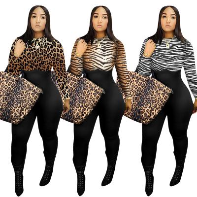 China OEM QUICK DRY Border Women's Wholesale GURUISI Clothing Fashion Ladies Leopard Print Casual Overalls for sale