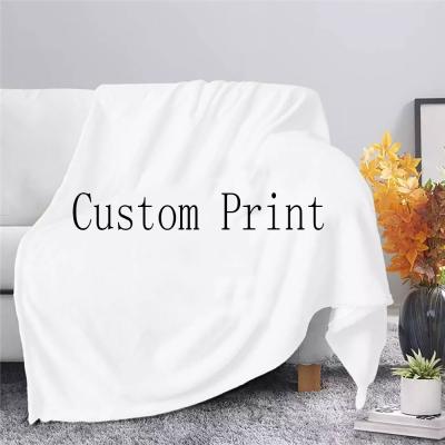 China Dropshipping Factory direct sale custom sublimation printed 3D heating blankets anti-static flannel fleece for sale