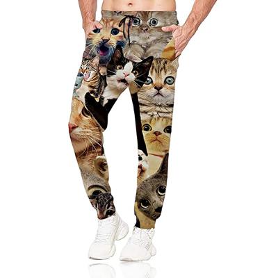 China custom on demand Anti-wrinkle print your own design high quality oversized casual men's graphic cartoon sweatpants workout pants for sale