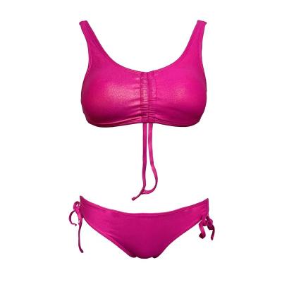 China Fashion Sexy Summer Breathable Designer Swimwear High Quality Custom Women Tie Up Bikini Two Piece Set Beach Wear Bathing Suit for sale