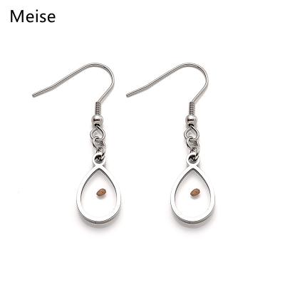 China Other Yiwu Coqi MS0134 Ladies Water Drop Dangle Earrings Mustard Seed Stainless Steel Earrings for sale