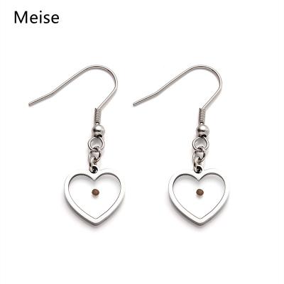 China Yiwu Coqi Other Women's Mustard Seed Earrings Stainless Steel Heart Shaped Stud Earrings MS0135 for sale