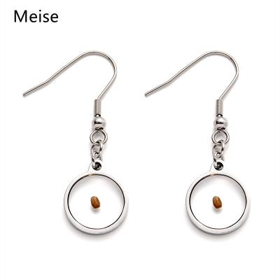 China Other Yiwu Coqi MS0136 Round Mustard Seed Stud Earrings For Women Stainless Steel Stud Earrings for sale